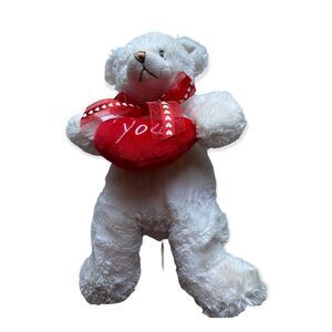 Wish Pets I Love You Red Heart White Small Stuffed Teddy Bear